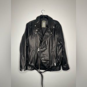 All Saints Black Leather Biker Jacket - TAGS ON